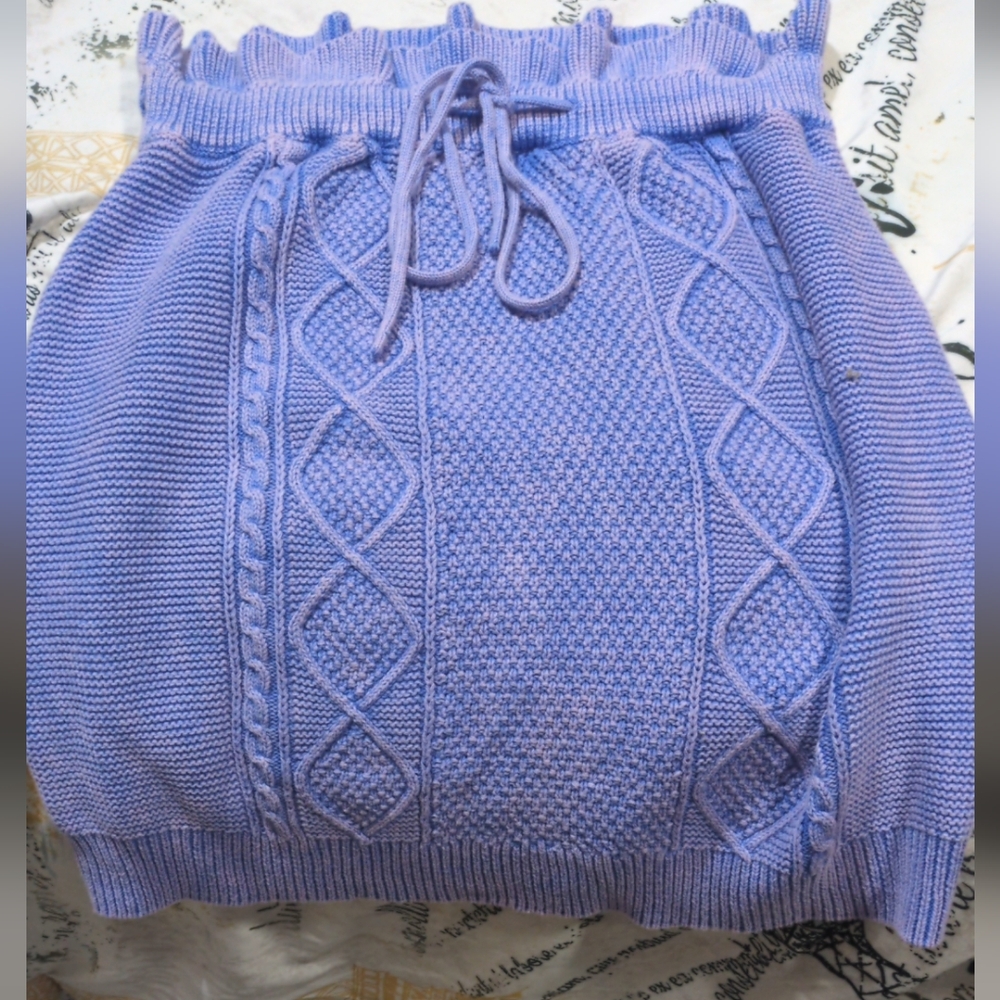 Lavender Cable Knit Women's Sweater